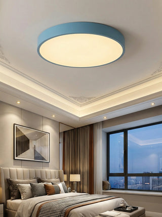 Modern round flush mount ceiling light fixture