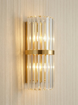 Vertical wall sconce with modern tube design