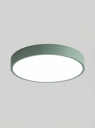 Modern round flush mount ceiling light fixture - green