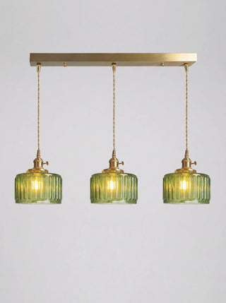 Pendant ceiling light with ribbed vintage design
