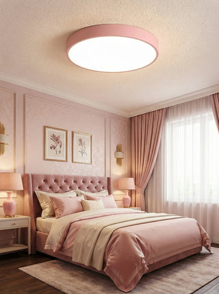 Modern round flush mount ceiling light fixture
