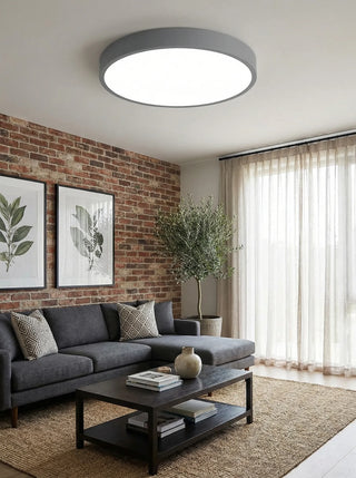 Modern round flush mount ceiling light fixture