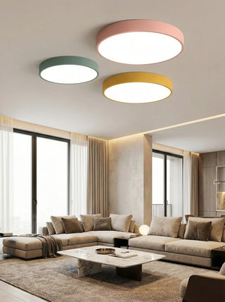 Modern round flush mount ceiling light fixture