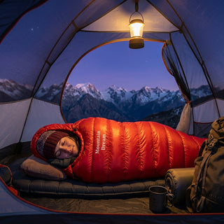 Cold Weather Sleeping Bag with Ripstop Nylon and Adjustable Hood