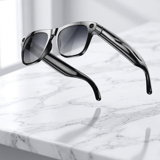 Smart Glasses with Bluetooth Audio for Music Calls - black