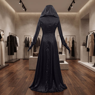 Cosplay Costume Vampire Lady Long Dress With Hooded Cape