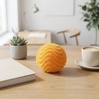 Fidget Toy Stress Relief Desktop Ornament with Squishy Texture - yellow