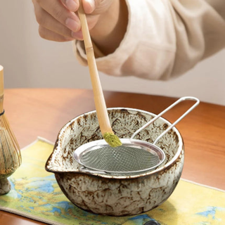 Matcha Tea Set with Bamboo Whisk and Ceramic Bowls