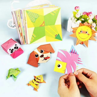 Origami Craft Kit with 3D Paper Animals for Kids