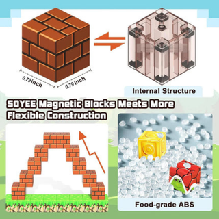 Building Blocks Magnetic Set for Kids STEM Learning