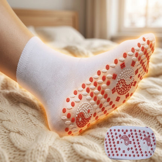 Heated Socks with Rechargeable Warmth for Winter Outdoor Activities - white