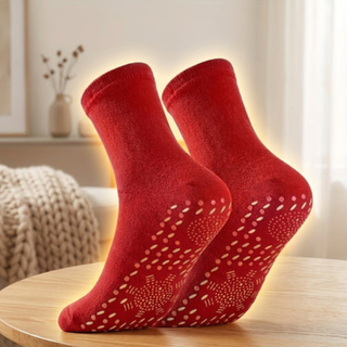 Heated Socks with Rechargeable Warmth for Winter Outdoor Activities - red