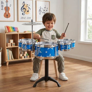 Kids Jazz Drum Set with Five Drums and Cymbal
