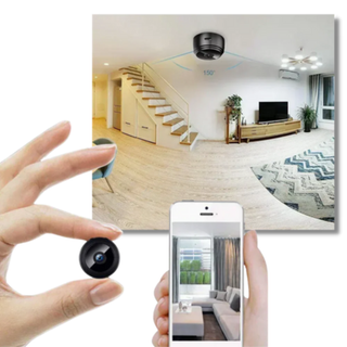 Mini wireless security camera with magnetic mount
