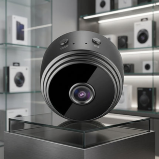 Mini wireless security camera with magnetic mount