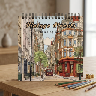 Adult spiral coloring book for creative relaxation - chocolate