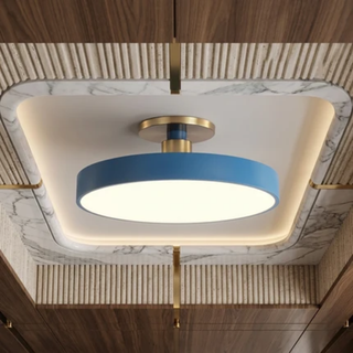 Flush Mount Ceiling Light With Modern Round LED - blue