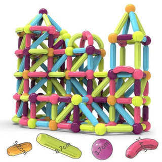 Magnetic building blocks for Montessori educational play