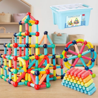 Magnetic building blocks for Montessori educational play
