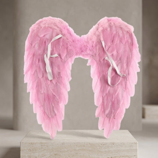 Feathered angel wings costume accessory for Halloween cosplay - pink