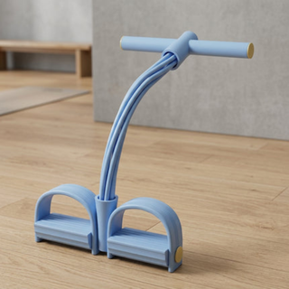 Resistance band pedal puller set for full body training - blue