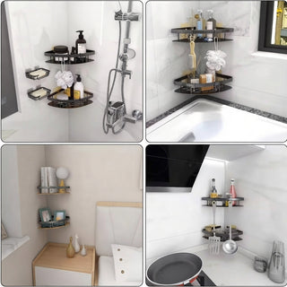Wall Mounted Corner Bathroom Storage Shower Shelf