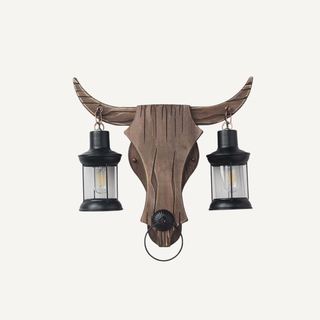 Wall Sconce with Vintage Double Lantern Design