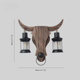 Wall Sconce with Vintage Double Lantern Design