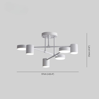 Flush Mount Ceiling Light with Six LED Arms