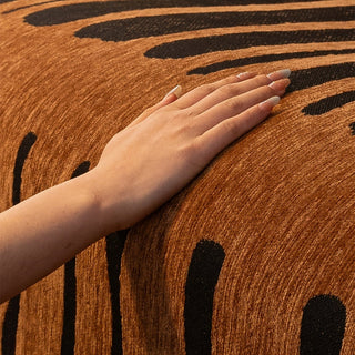Sofa Cover with Geometric Fringe Trim