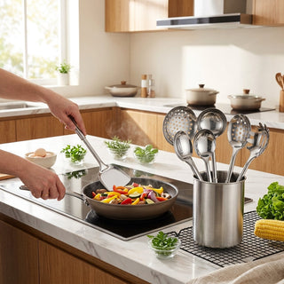 Kitchen Utensil Set with Stainless Steel Handles