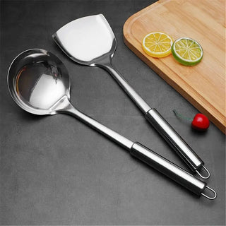 Kitchen Utensil Set with Stainless Steel Handles