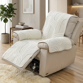 Recliner Armchair Cover with Jacquard Pattern - aviary drift