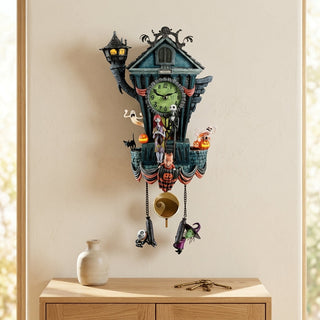 Clock Pendant With Gothic Staring Figure Design