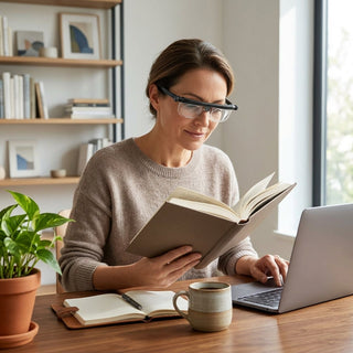 Reading Glasses With Adjustable Magnification For Near Vision