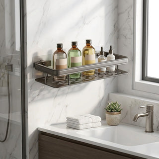 Bathroom Shelf Corner Wall Mounted Without Drilling
