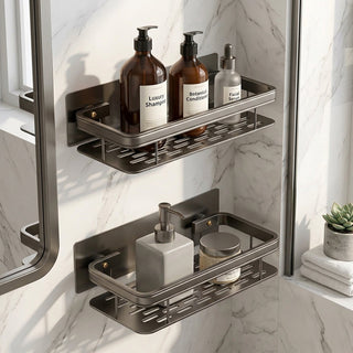 Bathroom Shelf Corner Wall Mounted Without Drilling