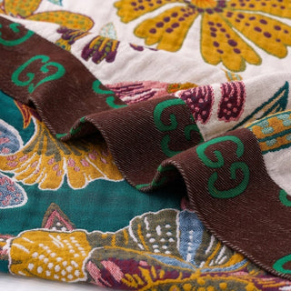 Decorative Blanket with Geometric Cotton Gauze Pattern
