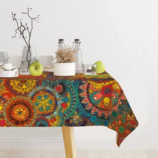 Tablecloth with Boho Fringe Rectangular Design