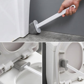 Toilet Brush with Wall Mounted Silicone Holder