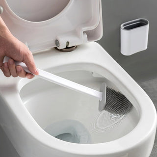Toilet Brush with Wall Mounted Silicone Holder