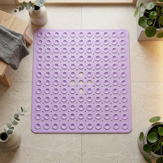 Shower Mat with Non-Slip Surface and Drainage Holes - lavender mist