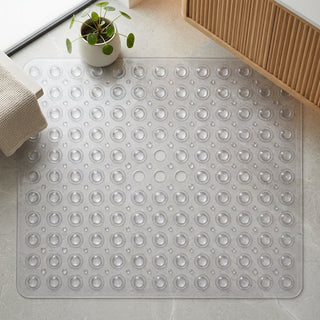 Shower Mat with Non-Slip Surface and Drainage Holes - ice white