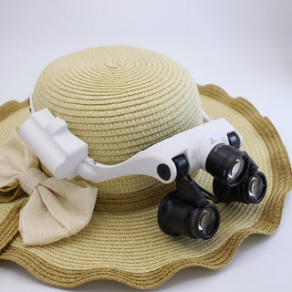 Hands Free Magnifying Headset With Interchangeable Lenses