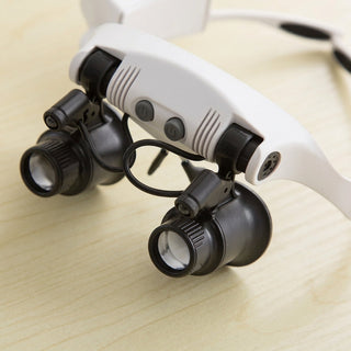 Hands Free Magnifying Headset With Interchangeable Lenses