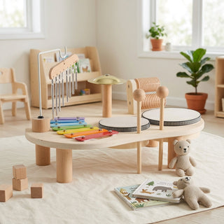 Montessori Musical Xylophone Table With Bells For Baby Play