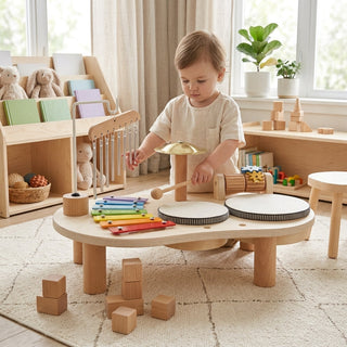 Montessori Musical Xylophone Table With Bells For Baby Play