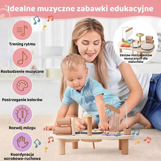 Montessori Musical Xylophone Table With Bells For Baby Play