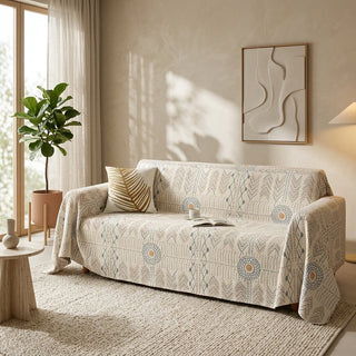 Plaid reversible throw blanket for sofa or bed