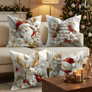 Christmas decorative pillow covers set of four